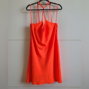 SUNDRESS BY DYNAMITE SIZE M ORANGE LINED PARTY SUMMER LIGHTWEIGHT